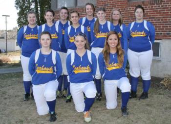 Pictured from left are, back row: Brenna Alley, Allison Crocker, Alex Clarke, Nicole Rice, Mikayla McFetridge; middle row: Shaw Pinkham, Ashley Reed, Nicole LaBrecque; front row: Jessica Murphy, Tori Schmid and Saida Riddell. Missing are Elizabeth Bailey and Meghan Oakes. KEVIN BURNHAM/Boothbay Register