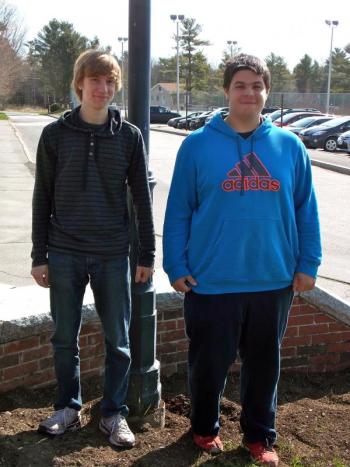 The 2013 Dirigo Boys' State delegates from Wiscasset High School include Nathan Panarese and Nathan Howard. Courtesy of Wiscasset High School