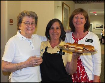  Left to right: Resident Dottie Stevens, Pam Stone and Executive Director Mary Eads