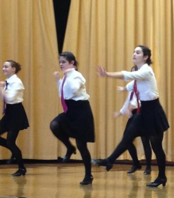 Teen Tappers dance to "9 to 5." LISA KRISTOFF/Boothbay Register