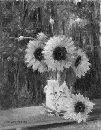 "Sunflowers en plein air," by Corinne McIntyre