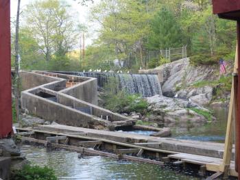 The Nequasset Brook fish ladder in Woolwich. JOHN MAGUIRE/Wiscasset Newspaper