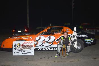 Tasha Dyer after her first Strictly Street win at Wiscasset on Saturday. Courtesy of Peter Taylor