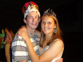 Homecoming King and Queen, Dale Peaslee and Sarah Hanley, seniors at Wiscasset High School. Courtesy of Debra Pooler