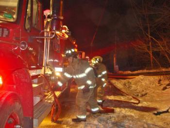 Firefighters at Alna home fire