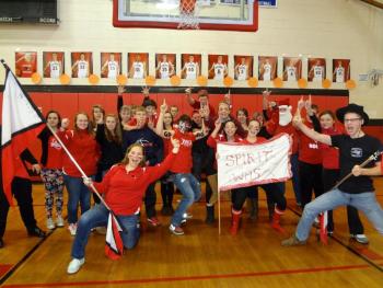 Wiscasset High School students Red and Black Day