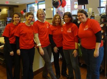 Shaye Paradis, Kelley Duffy, MaryEllen Bell, Deb Pooler, Principal Deb Taylor, Prema Long.