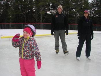 Raegan Eddy David Eddy Angie Eddy Wiscasset Community Playground ice rink Winterfest