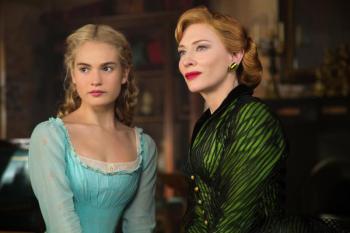 Lily James and Cate Blanchett in “Cinderella.”