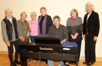 Hearts Ever Young members with pianist Sean Fleming