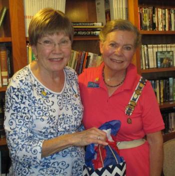 Paula Clinton, Pemaquid Chapter Chaplain, left, and guest speaker Earlene Chadbourne, Maine State D.A.R. Chaplain