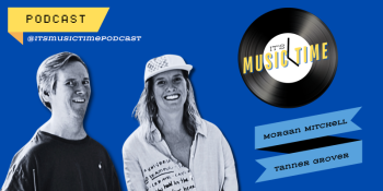 Boothbay natives Tanner Grover (left) and Morgan Mitchell (right) launch new podcast about all things music. Courtesy of It's Music Time Podcast.