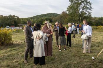 In Hope at the trailhead, before the ceremony on Wednesday, September 18. (Photo courtesy Coastal Mountains Land Trust)