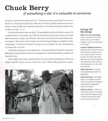 Chuck Berry, as profiled in Pastrisha McLean's 'Maine Street'. (Image courtesy Pastrisha McLean)