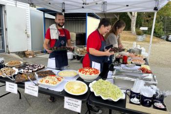 A dinner buffet