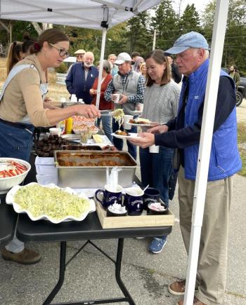 A dinner buffet