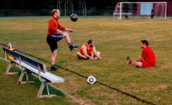 Alumni soccer game. BOB BOND/40 Federal Studio