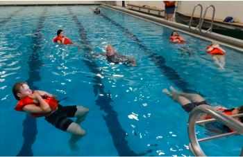 Marine Studies with Ms. Genna Black and Mr. Chip Lagerbom. (Photo courtesy Charles Lagerbom)