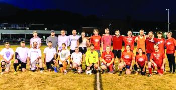 Alumni soccer game. BOB BOND/40 Federal Studio