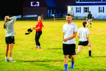 Alumni soccer game. BOB BOND/40 Federal Studio