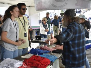 A booth at the festival. 