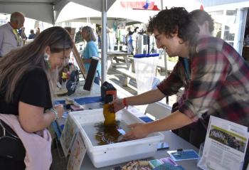 A booth at the festival. 