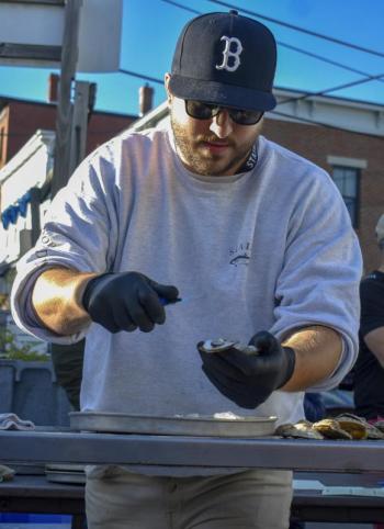 The oyster shucking competition.