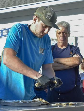 The oyster shucking competition.