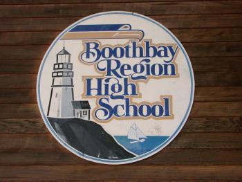 Boothbay Region High School sign