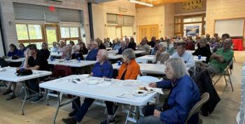 Boothbay Region Health Center's brain health presentation drew over 60 people to Bosarge Education Center at CMBG. LISA KRISTOFF/Boothbay Register