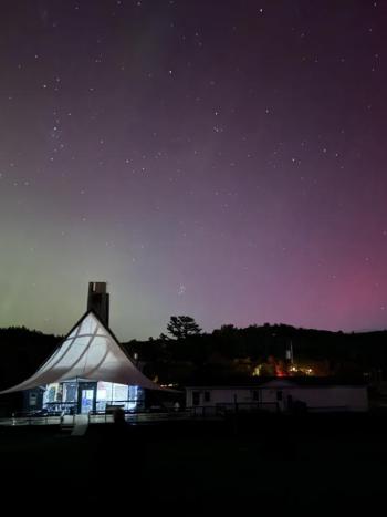 Looking northwest over the Camden Snow Bowl Lodge. (Photo by Holly Anderson)