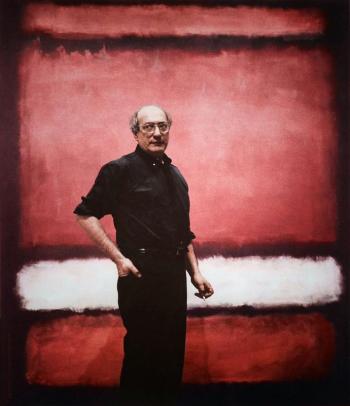 Al D'Andrea as the artist Mark Rothko in front of one of his paintings. Courtesy of Margit Ahlin