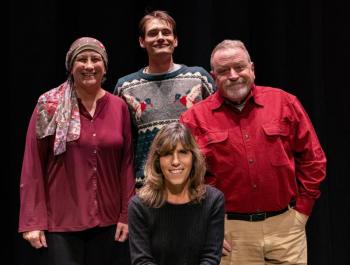 The "Every Christmas" cast, from left: Heidi Holst, Jack Sullivan, Laura Morris (seated), George Bates, Jack Sullivan photo