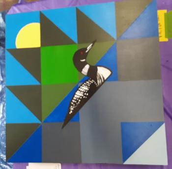 Vicki Reinecke's loon quilt. Courtesy of the artist