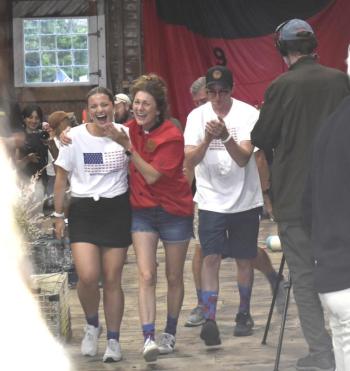 Happy winners at Claw Down. LISA KRISTOFF/Boothbay Register