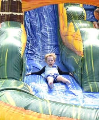 Summertime sliding. LISA KRISTOFF/Boothbay Register