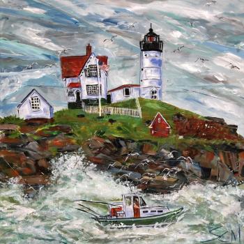 "Passing by the Spectacular Nubble Light" - Sandra Chase Morrissey.