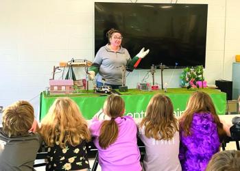 Danielle Barry demonstrates Safety City. Becky Hallowell photo 