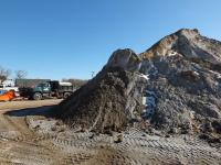 This mountain of sand awaits a road crew at the Rockland Public Works Department ahead of the Feb. 8 snow storm