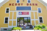 Merry Barn founder Stephanie McSherry sits outside the creative space at 417 River Road, Edgecomb. Courtesy image