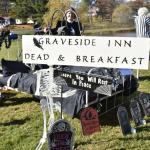 The Graveside Inn, aka Bayside Inn, owners Kathryn and Peter Sullivan's trick or treats space on the Village Green. LISA KRISTOFF