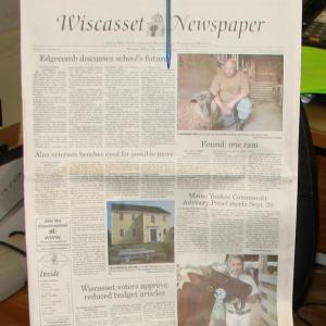 Why a broadsheet? Wiscasset Newspaper explains. KEVIN BURNHAM/Wiscasset Newspaper