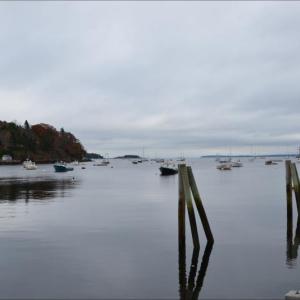 Rockport Harbor is quiet on Oct. 28. Dead calm. (Photo by Lynda Clancy)