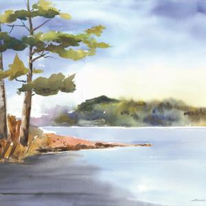 'Cobscook Bay,' watercolor by Anne Cronin of Belfast.