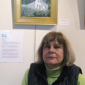 Sarah Greenier, who has a gallery in Bath, will exhibit her art work at The First through January. Courtesy of the Boothbay Region Art Foundation