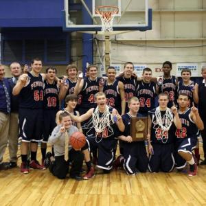 The Penquis Valley Pirates celebrate their Eastern Class C championship. Courtesy of Joseph Cyr/THE HOULTON PIONEER TIMES