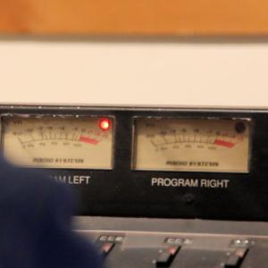 A broadcast console in the East Orland studios of community radio station WERU. (Photo by Wes Sterrs)