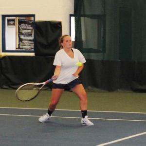 Seahawk Courtney Chaney during her match against Elizabeth Adley of Mountain Valley. LISA KRISTOFF/Boothbay Register