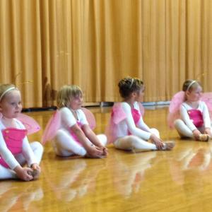 "Butterfly Fly," The preschool creative movement class, dances to music by The Ohmies. LISA KRISTOFF/Boothbay Register