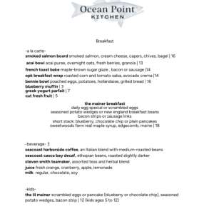 Breakfast/Brunch Menu